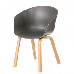 Пластиковий стілець Vital grey 755х580х420 мм сіре пластикове сидіння чаша на ніжках Рівне