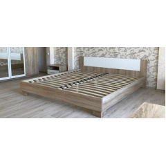 Двуспальная кровать Мебель-Сервис Маркос 180х200 см дсп дуб-самоа Тернополь