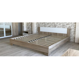 Двуспальная кровать Мебель-Сервис Маркос 180х200 см дсп дуб-самоа