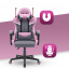 Комп'ютерне крісло Hell's Chair HC-1004 PINK-GREY (тканина) Луцьк