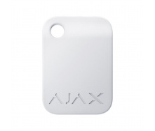 Захищений безконтактний брелок Ajax Tag white (комплект 10 шт.) для клавіатури KeyPad Plus