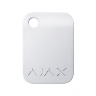 Защищенный бесконтактный брелок Ajax Tag white (комплект 10 шт.) для клавиатуры KeyPad Plus