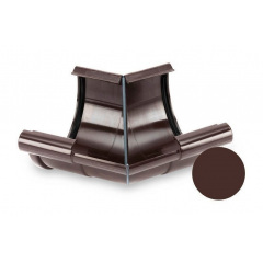 Кут внутрішній 135 градусів Galeco PVC 110/80 107 мм шоколадно-коричневий Бородянка