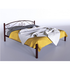 Двоспальне ліжко Віола Tenero 140х200 см металеве бордо