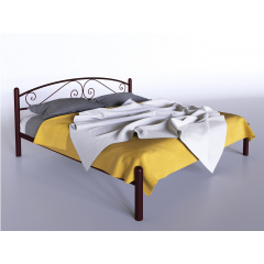 Двоспальне ліжко Віола Tenero 160х200 см бордовий колір металу Миколаїв