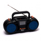 Портативное FM-радио EPE FP-131-S с USB/TF/MP3 Музыкальный плеер Аккумуляторный с солнечной панелью Черный с синим RMP28-324