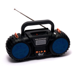 Портативное FM-радио EPE FP-131-S с USB/TF/MP3 Музыкальный плеер Аккумуляторный с солнечной панелью Черный с синим RMP28-324 Львов