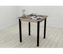 Стол кухонный Ferrum-decor Диего 75x70x70 Черный ДСП Сонома Трюфель 16мм (DIE0012)