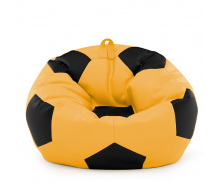 Крісло мішок М'яч Оксфорд 120см Студія Комфорту Великий Жовтий + Чорний