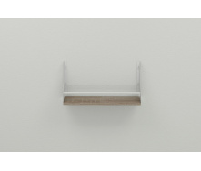 Полиця настінна Ferrum-decor Ізі 260x500x150 метал Білий ДСП Сонома Трюфель 16 мм (IZI0012)