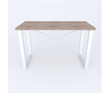 Письмовий стіл Ferrum-decor Драйв 750x1200x600 Білий метал ДСП Дуб Сонома Трюфель 32 мм (DRA166)