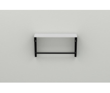 Полка настенная Ferrum-decor Свит 300x700x150 металл Черный ДСП Белое 16 мм (SVI0043)