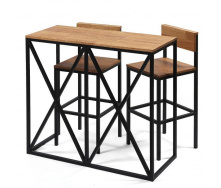Барний комплект (стіл та стільці) GoodsMetall в стилі Лофт 1200х1100х500 
