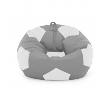 Крісло мішок М'яч Оксфорд 100см Студія Комфорту Розмір Стандарт Сірий + Білий