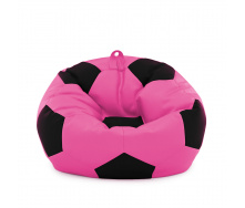 Кресло мешок Мяч Оксфорд 100см Студия Комфорта размер Стандарт Розовый + Черный
