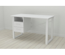 Письменный стол с ящиками Ferrum-decor Оскар 750x1400x600 металл Белый ДСП Белое 16 мм (OSK0029)