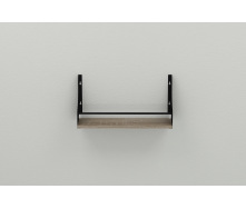 Полиця настінна Ferrum-decor Ізі 260x500x150 метал Чорний ДСП Сонома Трюфель 16 мм (IZI0005)