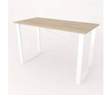 Письмовий стіл Ferrum-decor Драйв 750x1400x700 Білий метал ДСП Дуб Сонома 16 мм (DRA123)