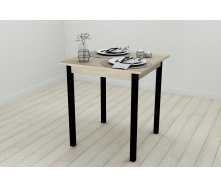Стол кухонный Ferrum-decor Диего 75x70x70 Черный ДСП Сонома 16мм (DIE0011)