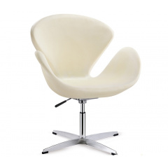 Кресло дизайнерское SD Сван экокожа Белый (hub_vjiX62028) Запорожье
