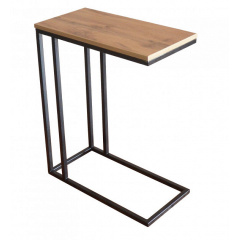 Диванный столик GoodsMetall в стиле Лофт 740х600х300мм ДС7 Дубно