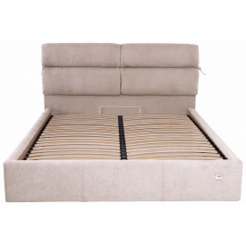 Кровать двуспальная Richman Эдинбург Comfort 160 х 200 см Rosto 13 С подъемным механизмом и нишей для белья Бежевая