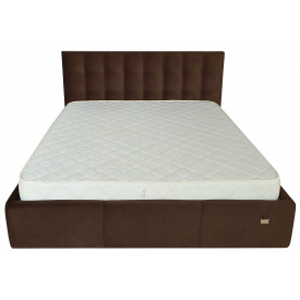 Кровать Двуспальная Richman Честер VIP 160 х 190 см Missoni 011 С дополнительной металлической цельносварной рамой Темно-коричневая