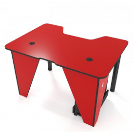 Геймерский игровой стол ZEUS IVAR-1400, красный/черный