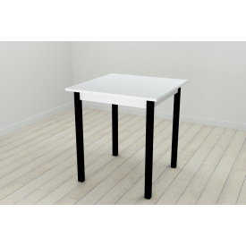 Стол кухонный Ferrum-decor Диего 75x80x80 Черный ДСП Белое 32мм (DIE0001)