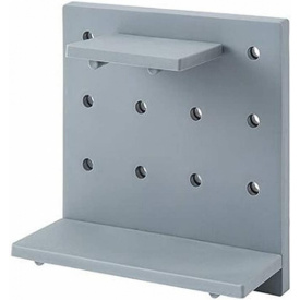 Підвісна панель полиця-органайзер на стіну зі змінними гачками Skadis 22 х 22 х 2 см Сірий (hub_6fi4gp)