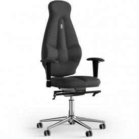 Кресло KULIK SYSTEM GALAXY Ткань с подголовником со строчкой Черный (11-901-WS-MC-0507)