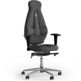 Кресло KULIK SYSTEM GALAXY Ткань с подголовником со строчкой Серый (11-901-WS-MC-0506)
