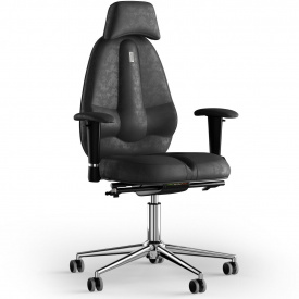Кресло KULIK SYSTEM CLASSIC Антара с подголовником без строчки Черный (12-901-BS-MC-0301)