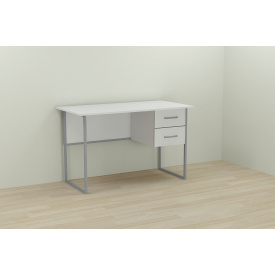 Компьютерный стол Ferrum-decor Дакота 75x140x70 серый ДСП Белое 16мм