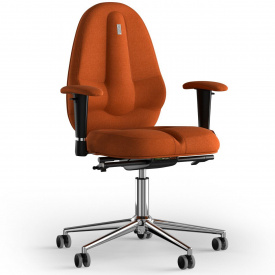 Кресло KULIK SYSTEM CLASSIC Ткань без подголовника без строчки Оранжевый (12-909-BS-MC-0510)
