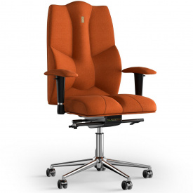 Кресло KULIK SYSTEM BUSINESS Ткань без подголовника без строчки Оранжевый (6-909-BS-MC-0510)