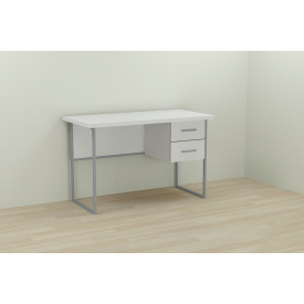Компьютерный стол Ferrum-decor Дакота 75x140x70 серый ДСП Белое 32мм
