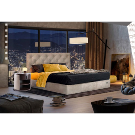Ліжко Richman Брістоль VIP 120 х 200 см Місті Milk З додатковою металевою цільнозварною рамою Бежева