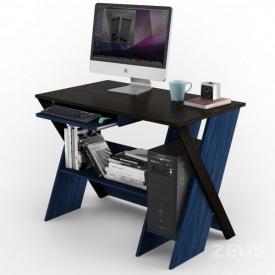 Комп'ютерний стіл Comfy Home Zhuk Венге/Вільха синя