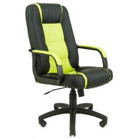 Офисное кресло руководителя Richman Челси Zeus Deluxe Light Green-Black Пластик Рич М1 Tilt Черно-салатовое