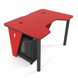 Геймерский игровой стол ZEUS IVAR-1200, красный/черный
