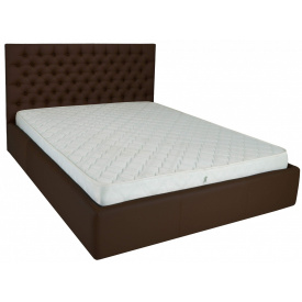 Кровать Двуспальная Richman Кембридж VIP 180 х 190 см Флай 2231 A1 С дополнительной металлической цельносварной рамой Темно-коричневая
