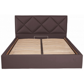 Кровать Двуспальная Richman Лидс VIP 160 х 190 см Флай 2231 С дополнительной металлической цельносварной рамой Темно-коричневая