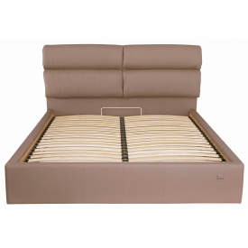 Кровать Richman Оксфорд VIP 140 х 190 см Флай 2213 С дополнительной металлической цельносварной рамой Светло-коричневая