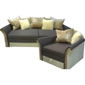 Комплект Ribeka "Стелла 2" диван та 2 крісла Бежевий (02C02)