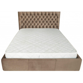 Ліжко Richman Кембридж VIP 120 х 200 см Missoni 04 З додатковою металевою цільносварною рамою Світло-коричневе