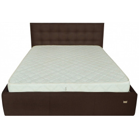 Ліжко Richman Честер VIP 120 х 190 см Suarez 1010 З додатковою металевою цільносварною рамою Коричнева