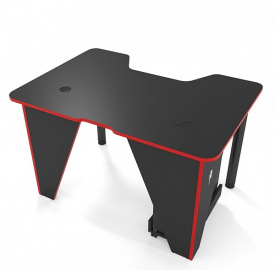 Геймерский игровой стол ZEUS IVAR-1400, черный/красный
