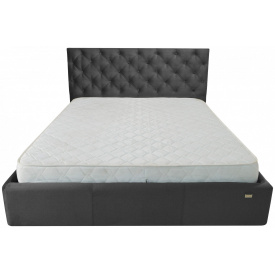 Ліжко Richman Ковентрі VIP 120 х 190 см Missoni 009 З додатковою металевою цільнозварною рамою Темно-сіра