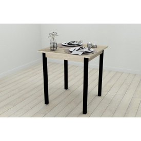 Стол кухонный Ferrum-decor Диего 75x70x70 Черный ДСП Сонома 16мм (DIE0011)